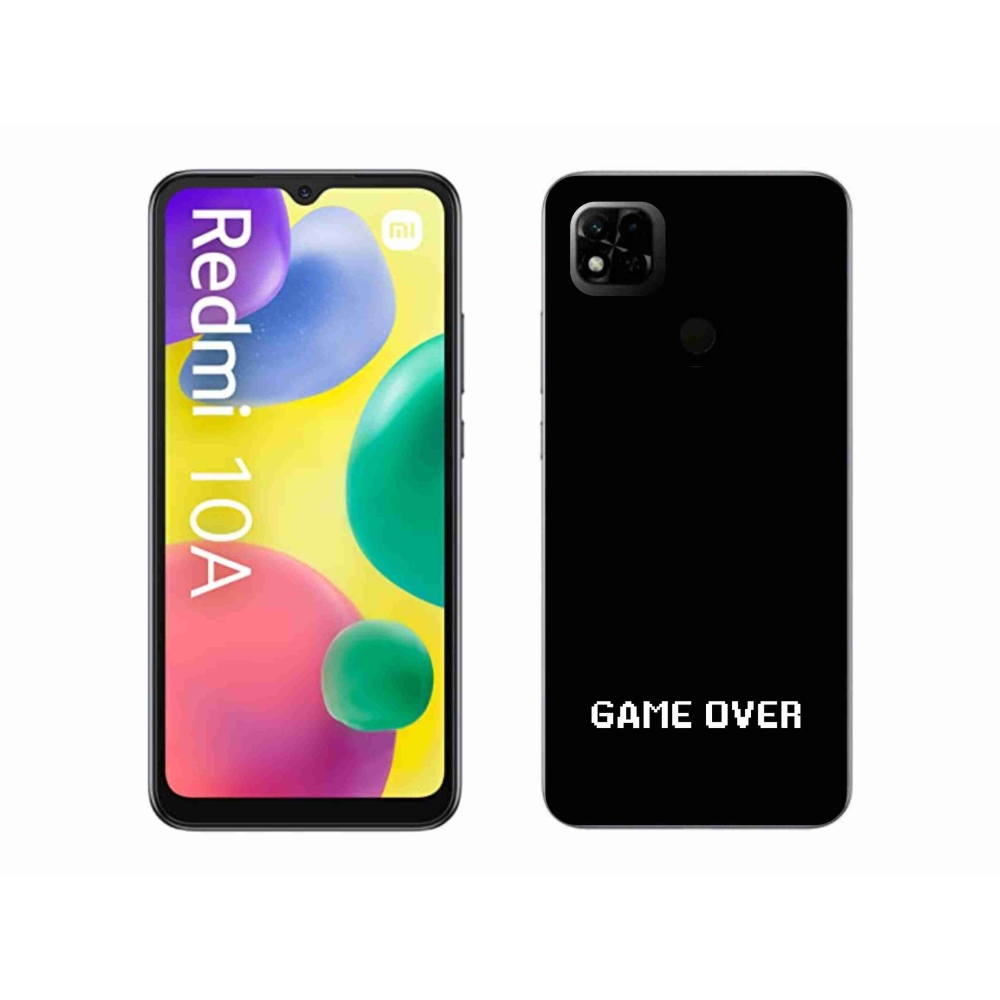 Gélový kryt mmCase na Xiaomi Redmi 10A - game over čierne pozadie