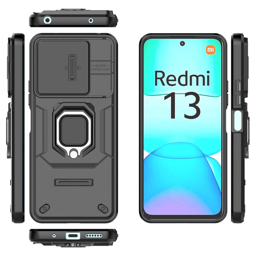 Lens odolný hybridný kryt na Xiaomi Redmi 13 4G/Poco M6 4G - čierny