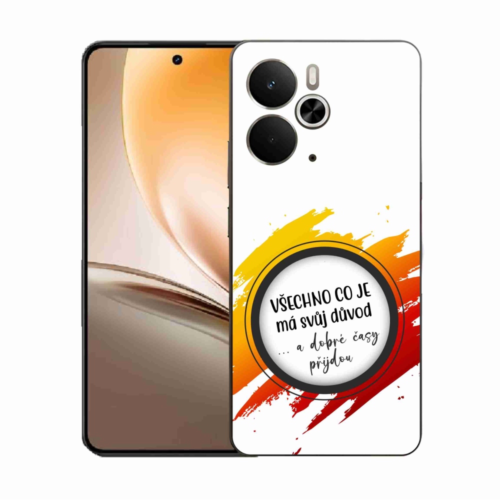 Gélový kryt mmCase na Realme 14 5G - citát 3 biele pozadie