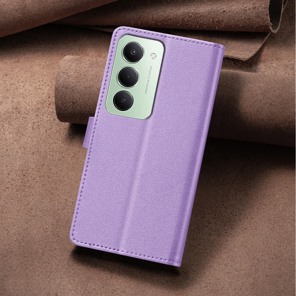 BINFEN knižkové púzdro na Xiaomi Redmi 15 5G (169mm) - fialové