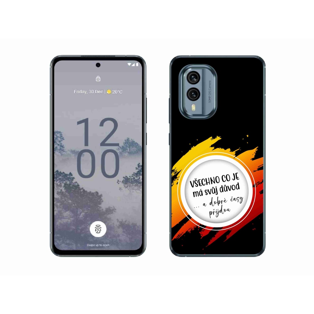 Gélový kryt mmCase na Nokia X30 5G - citát 3 čierne pozadie