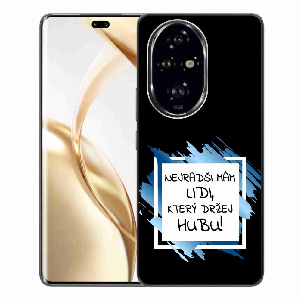 Gélový kryt mmCase na Honor 200 Pro 5G - vtipný text 7 bieločierne pozadie