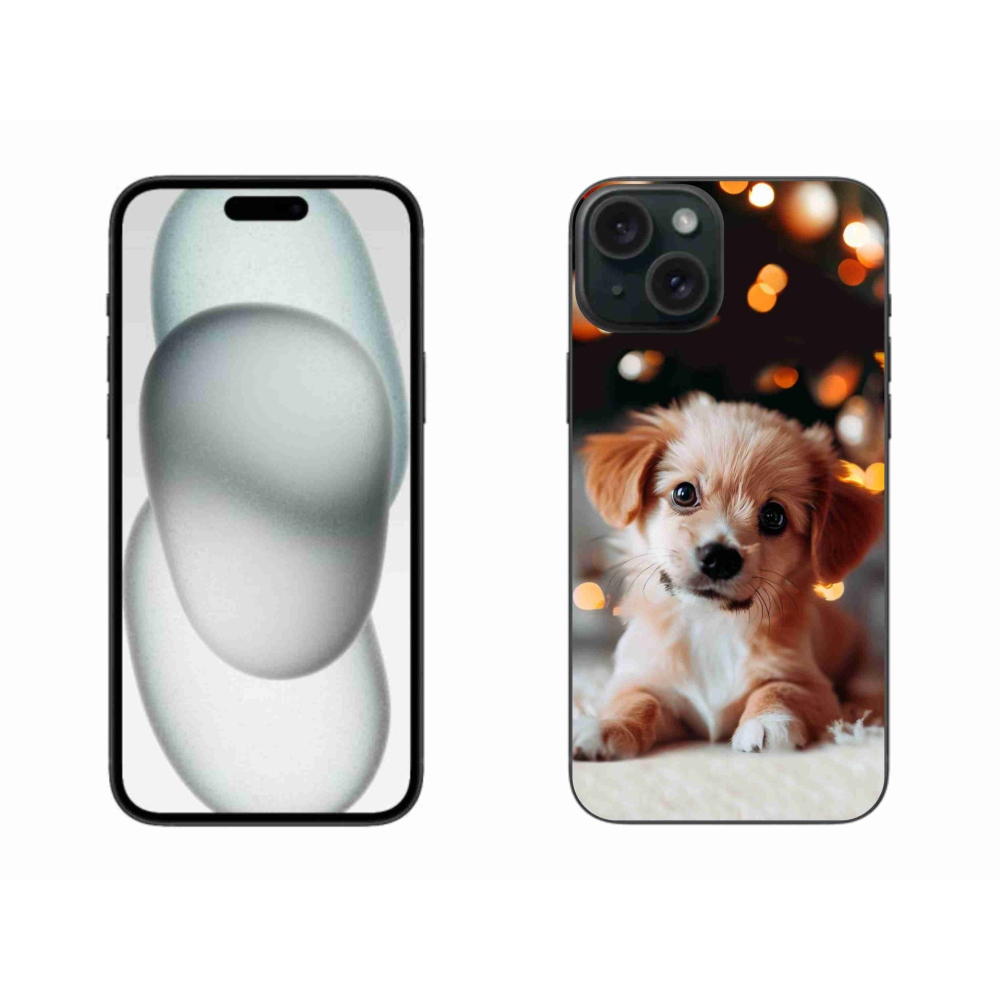 Gélový kryt mmCase na iPhone 15 Plus - šteniatko