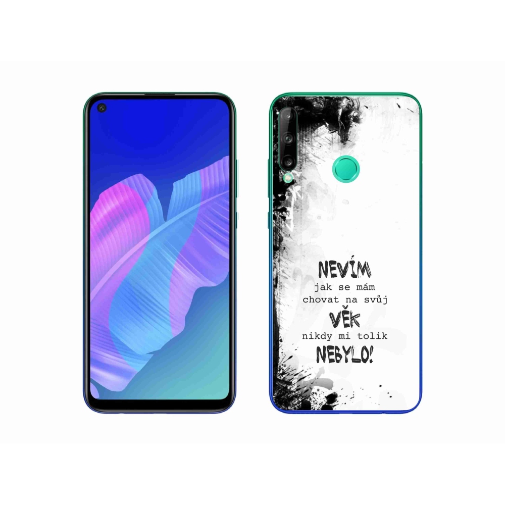 Gélový kryt mmCase na Huawei P40 Lite E - vtipný text 14 biele pozadie