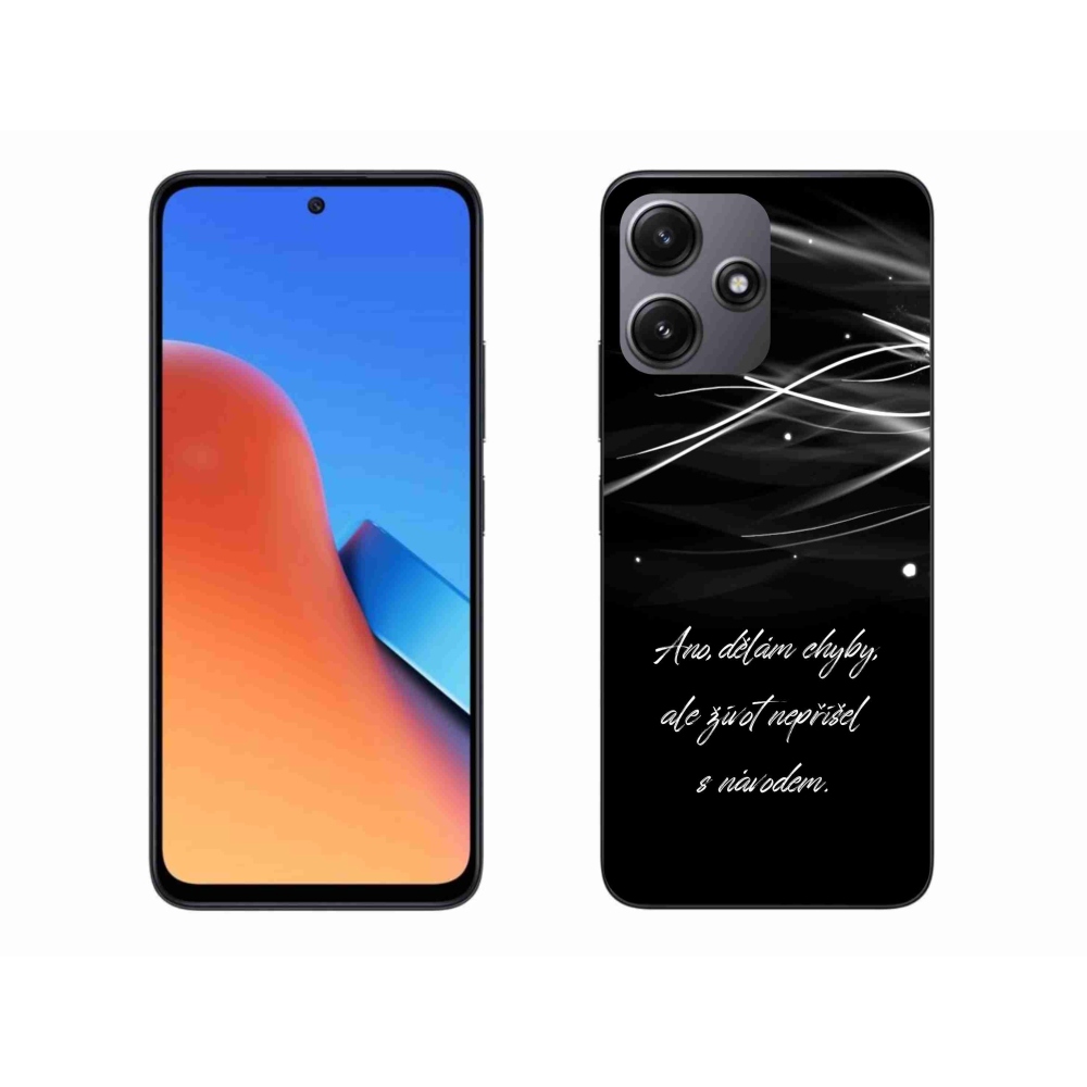 Gélový kryt mmCase na Xiaomi Redmi 12 5G - citát čierne pozadie