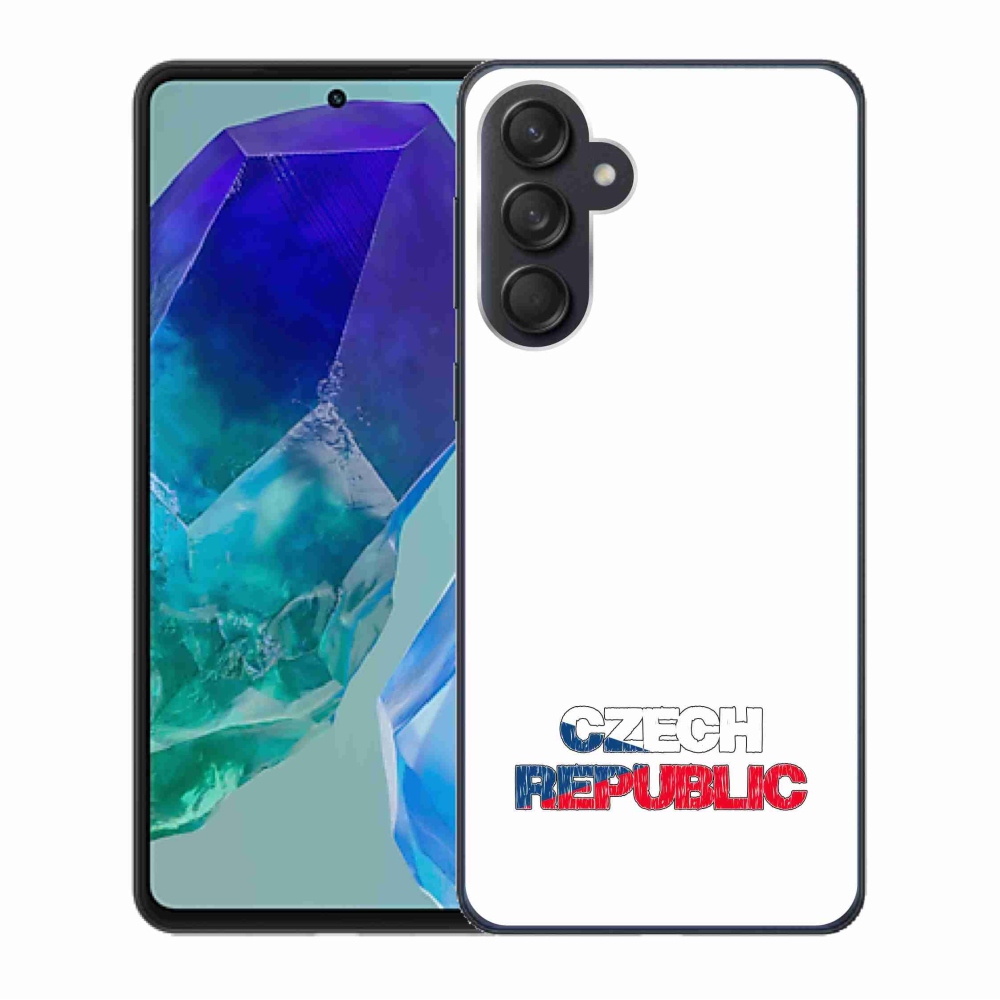 Gélový kryt mmCase na Samsung Galaxy M55 5G - Czech Republic biele pozadie