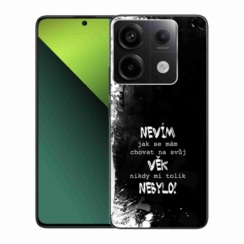 Gélový kryt mmCase na Xiaomi Redmi Note 13 Pro 5G/Poco X6 5G - vtipný text 14 čierne pozadie