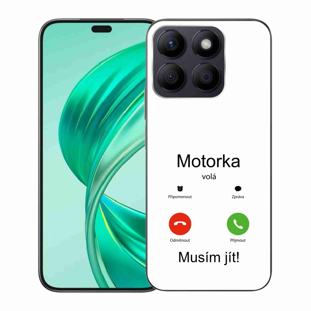 Gélový kryt mmCase na Honor X8b - motorka volá biele pozadie
