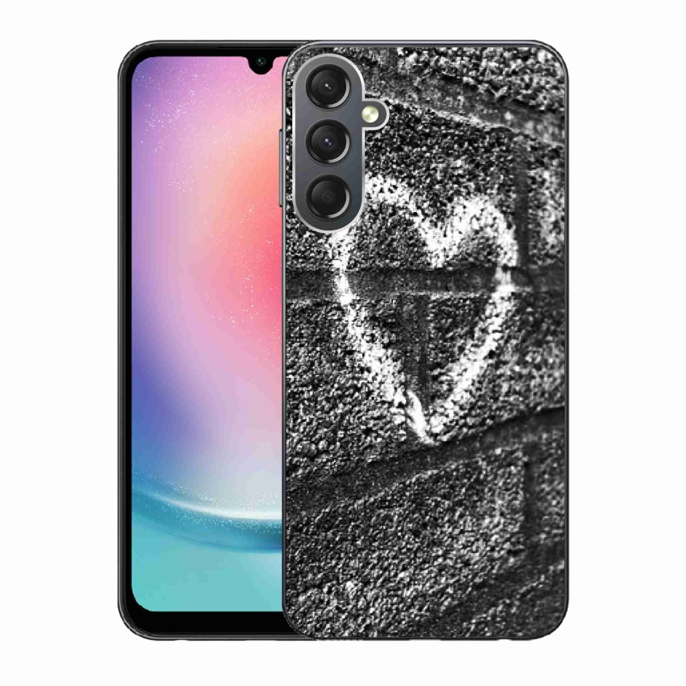 Gélový kryt mmCase na Samsung Galaxy A24 - srdce na stene