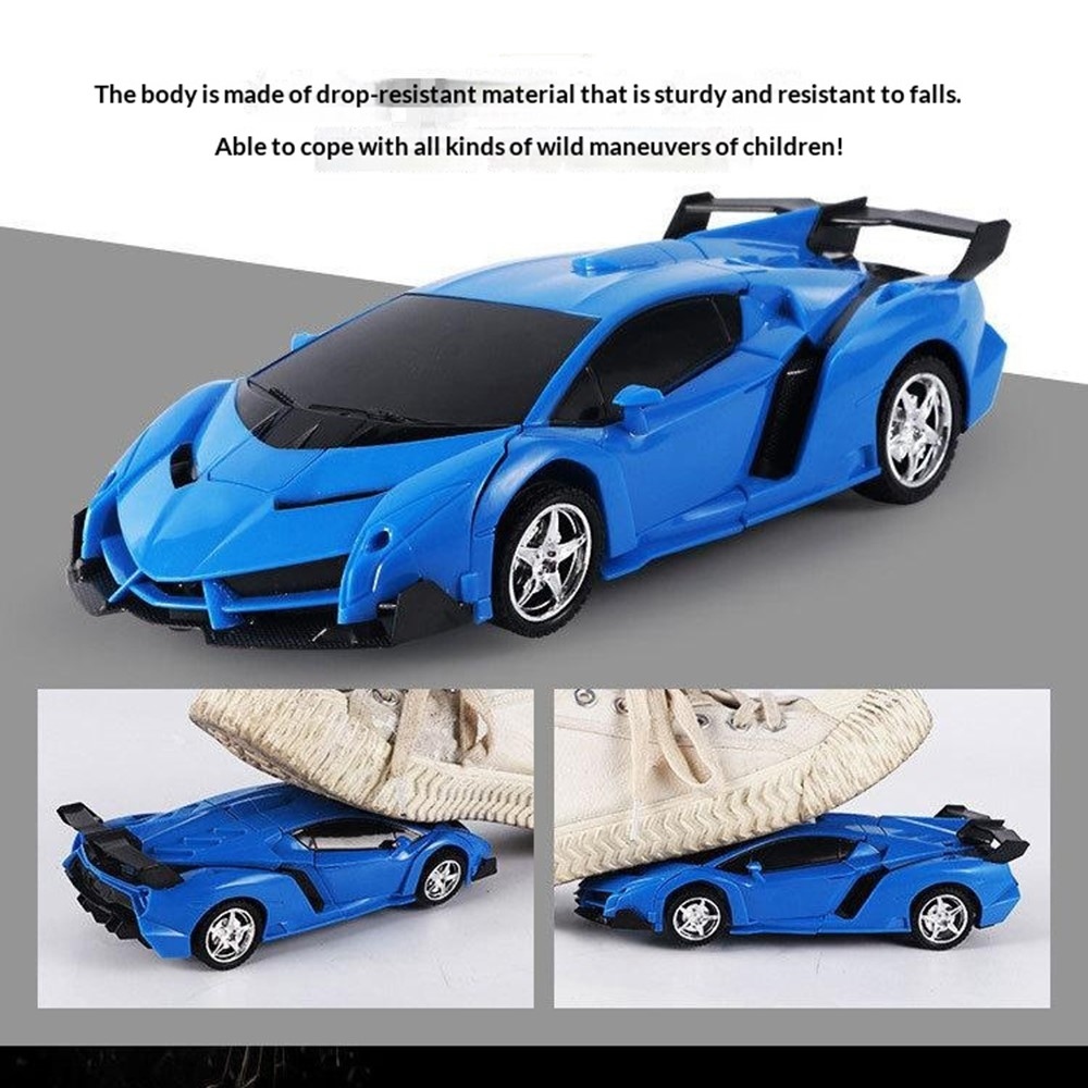 RC transformačné auto 2v1 auto a robot - červené