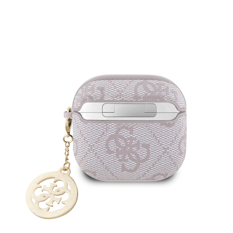 Guess 4G Script PC/PU Charm Puzdro pre AirPods 4 Pink