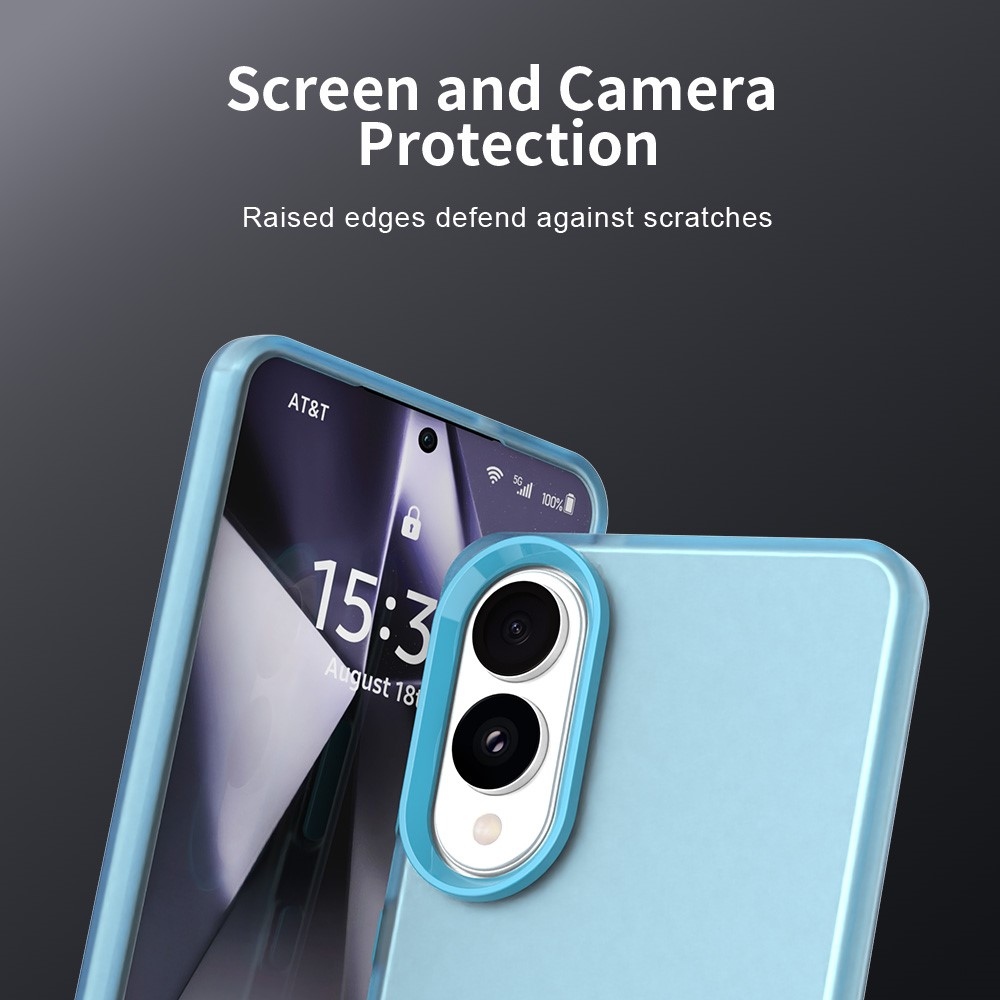 Candys matný gélový obal na Samsung Galaxy S25 Edge - svetlomodrý