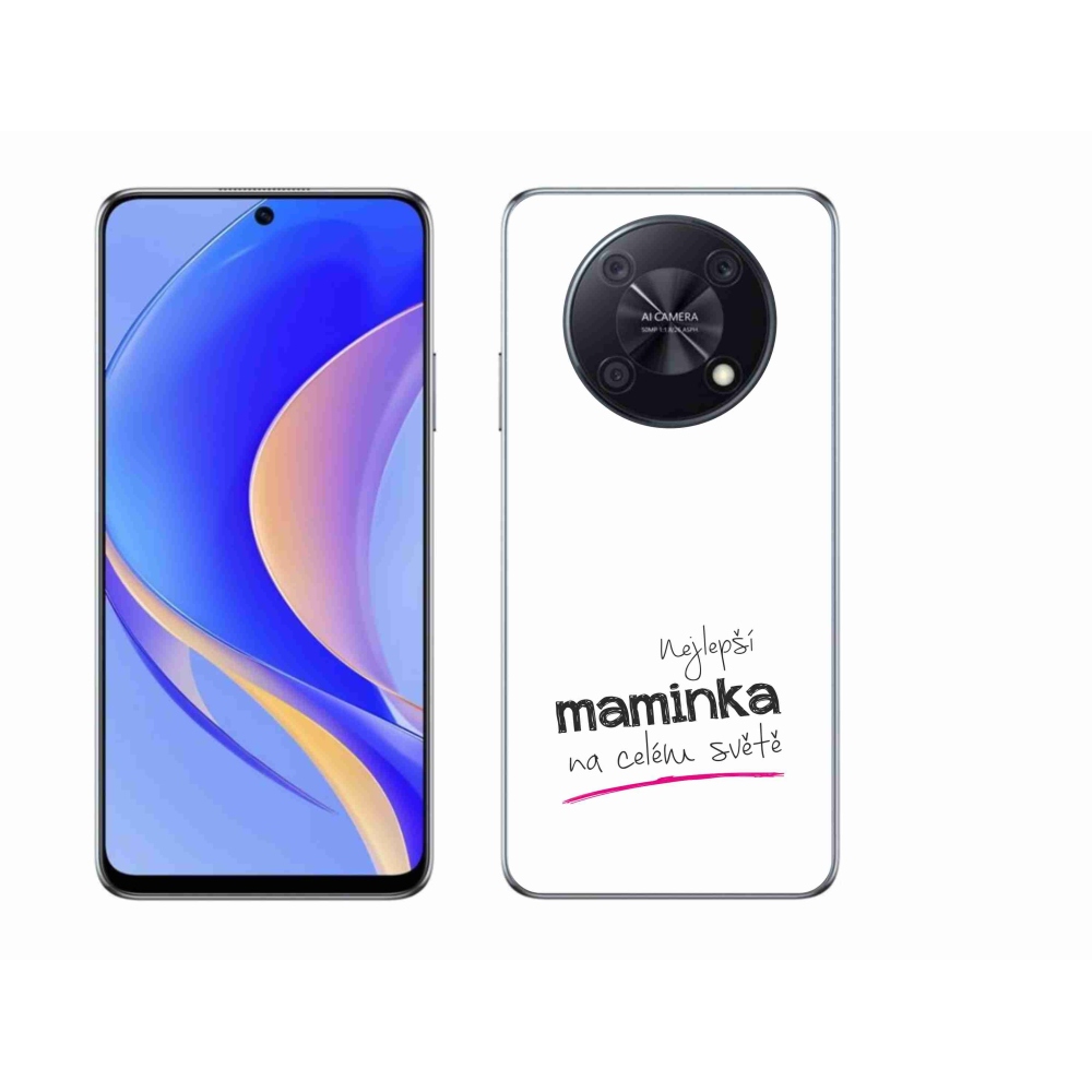 Gélový kryt mmCase na Huawei Nova Y90 - najlepšia mamička 4 biele pozadie