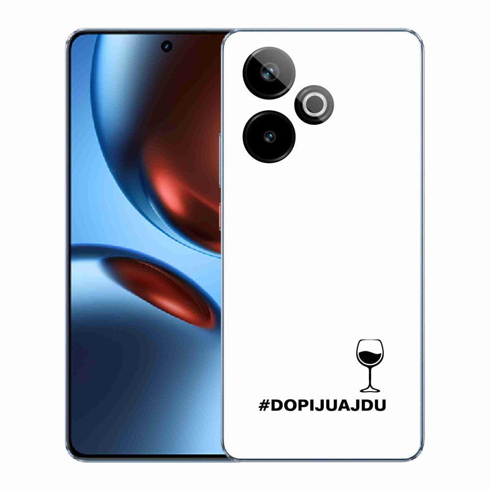 Gélový kryt mmCase na Realme GT 7 5G/GT 7T 5G - vínny motív biele pozadie