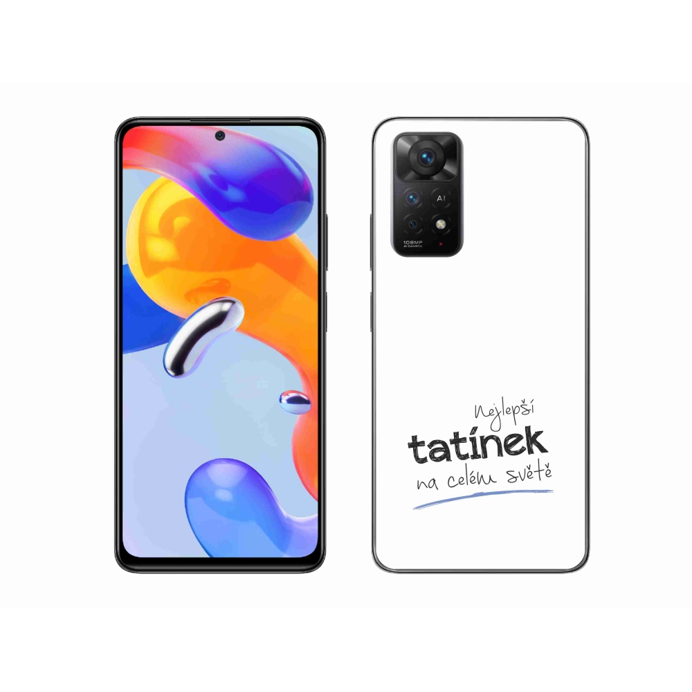 Gélový kryt mmCase na Xiaomi Redmi Note 11 Pro 4G/5G - najlepší otecko 4 biele pozadie