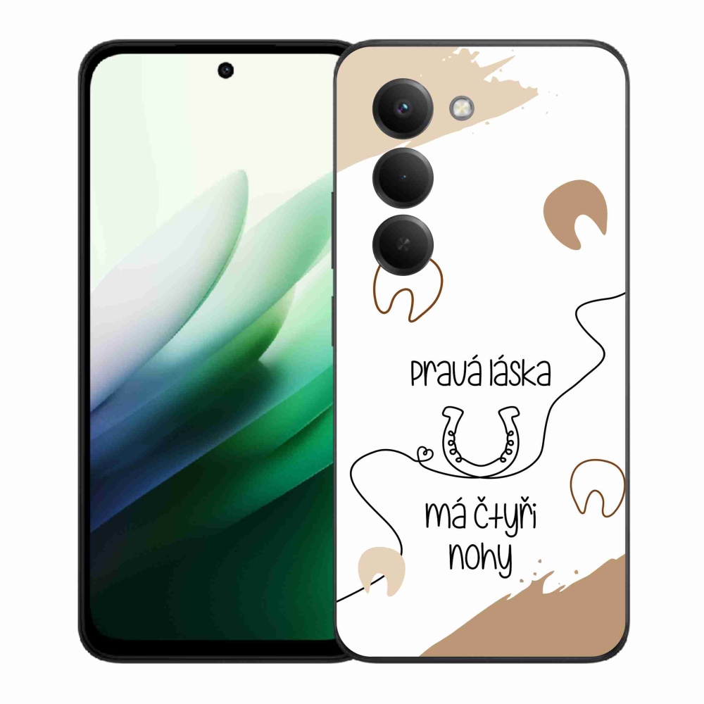 Gélový kryt mmCase na Xiaomi Redmi 15 5G - konský motív biele pozadie