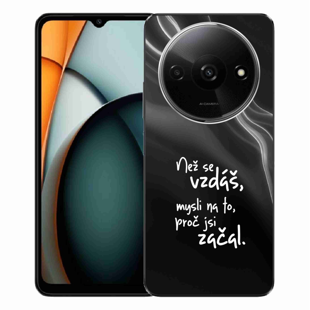 Gélový kryt mmCase na Xiaomi Redmi A3 - citát 2 čierne pozadie