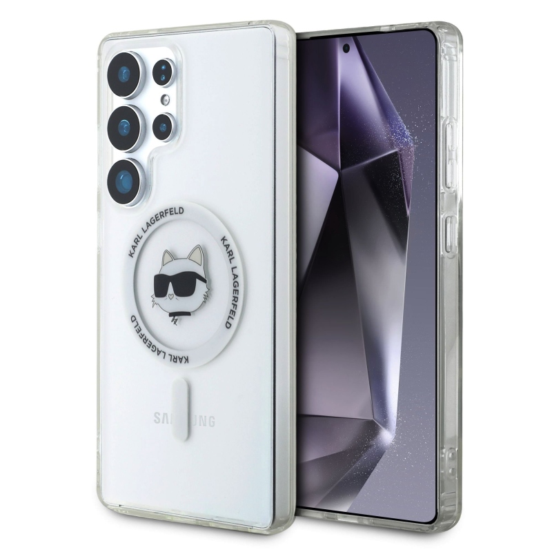 Karl Lagerfeld IML Chúpette Head MagSafe Zadný Kryt pre Samsung Galaxy S25 Ultra Transparent