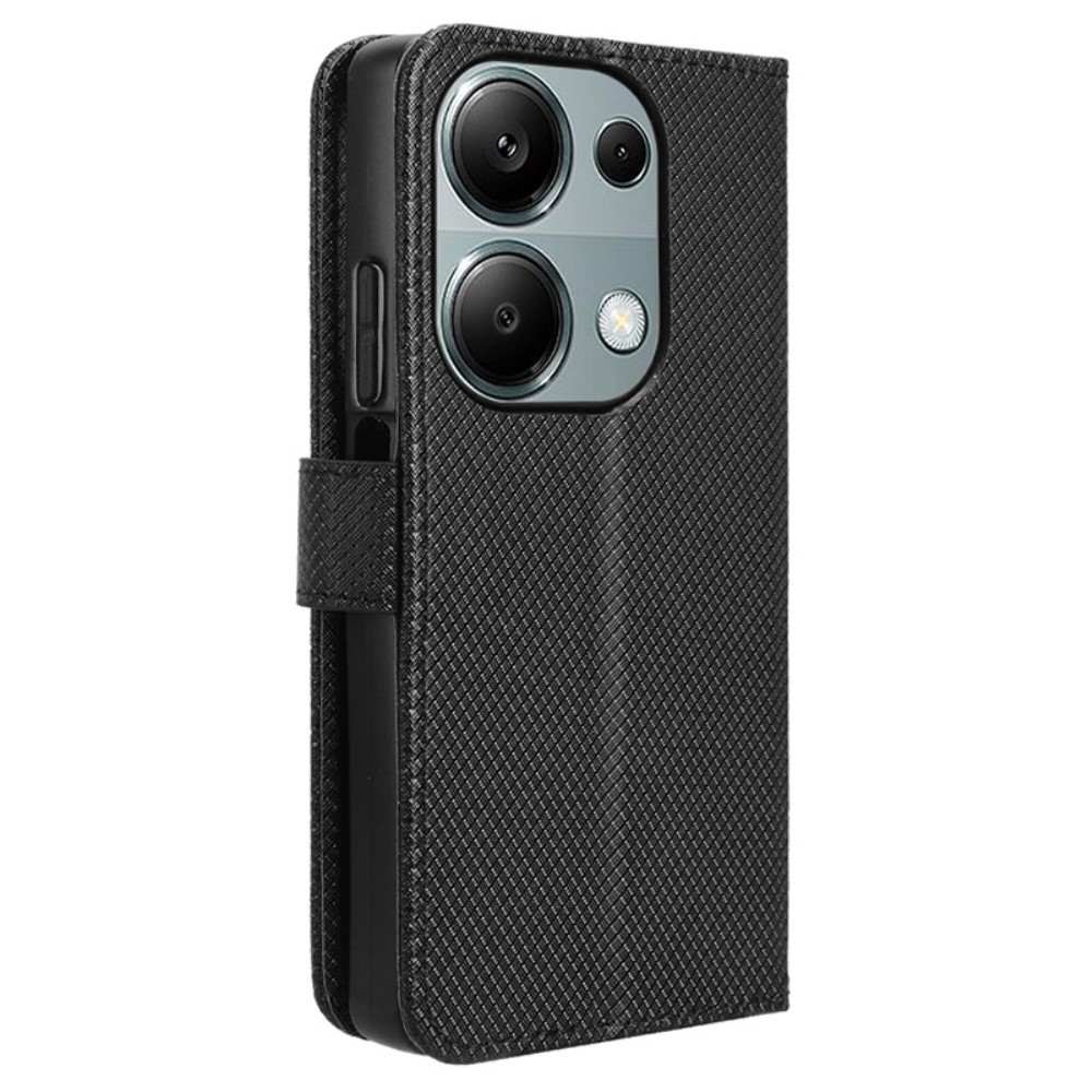 Diamond knižkové púzdro na Xiaomi Redmi Note 14S/Note 13 Pro 4G/Poco M6 Pro - čierne