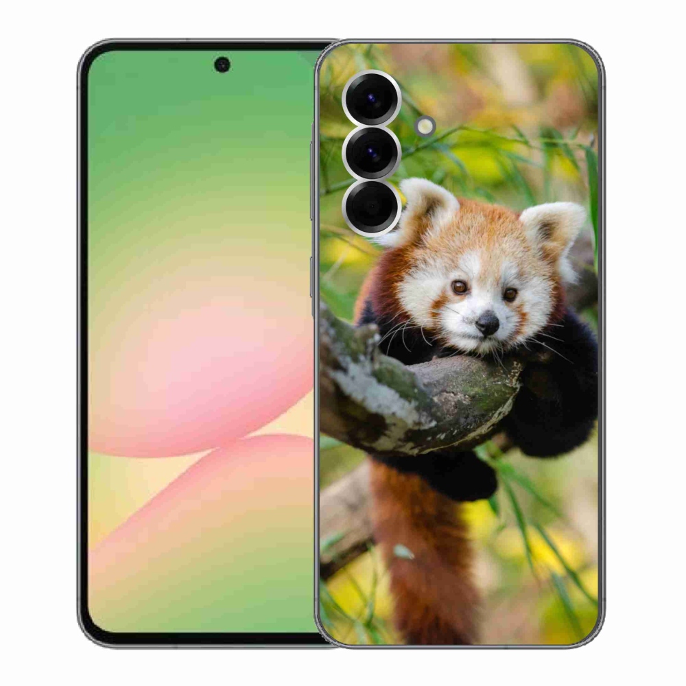 Gélový kryt mmCase na Samsung Galaxy A56 5G - panda červená