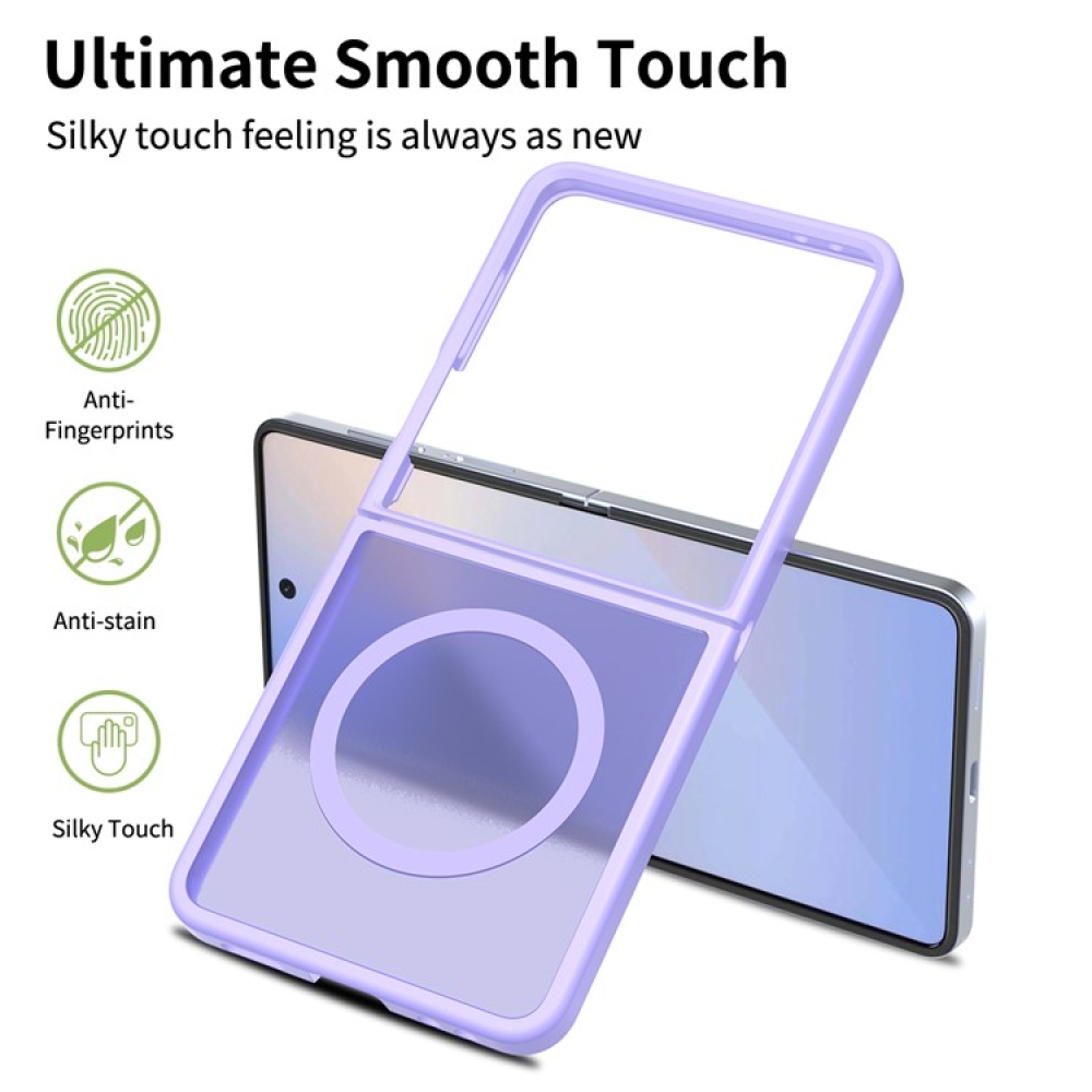 Skin gélový obal s pevným chrbtom a podporou MagSafe na Samsung Galaxy Z Flip7 5G - fialový