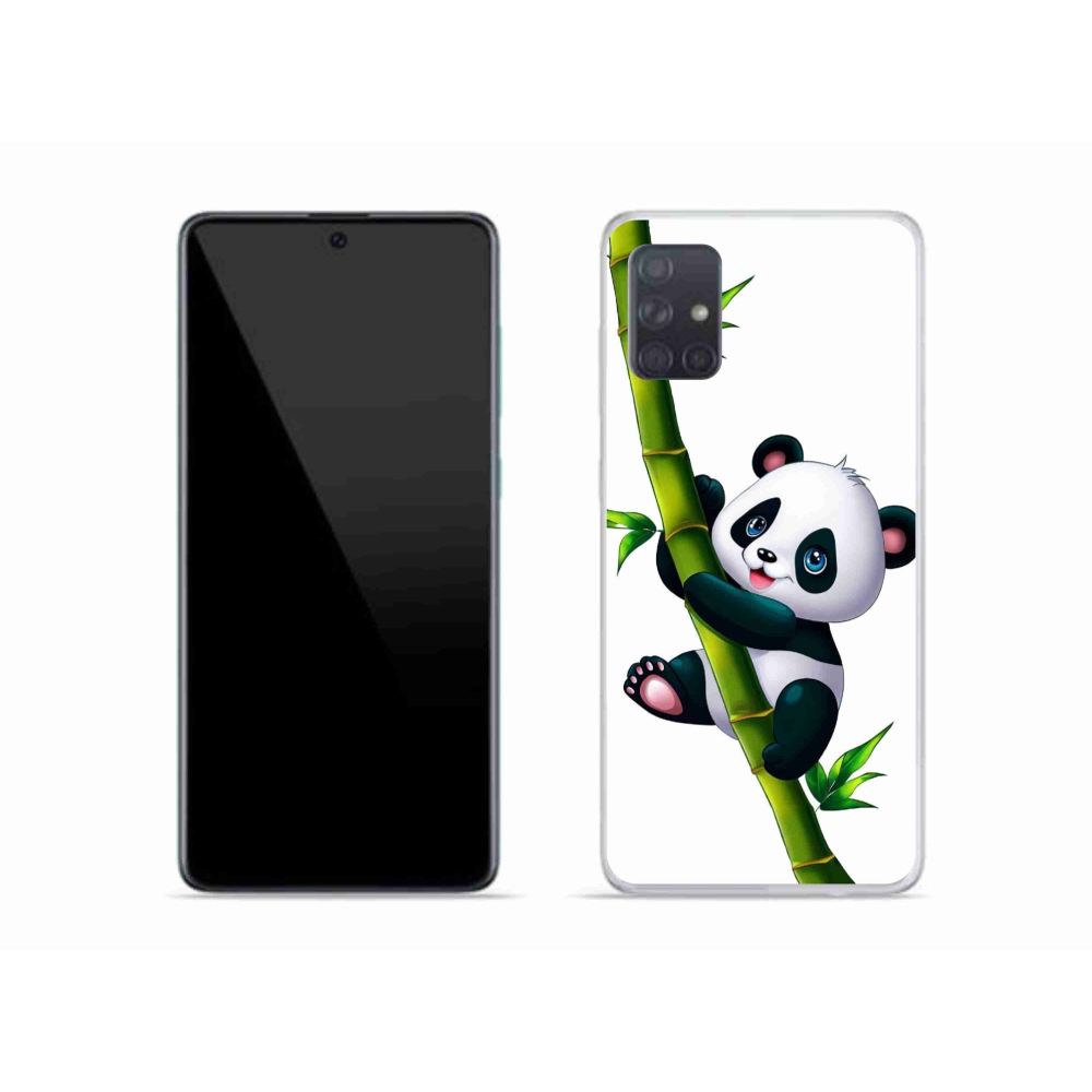 Gélový kryt mmCase na Samsung Galaxy A51 - panda na bambuse