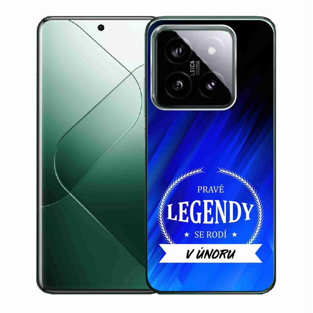 Gélový kryt mmCase na Xiaomi 14 - legendy vo februári modré pozadie