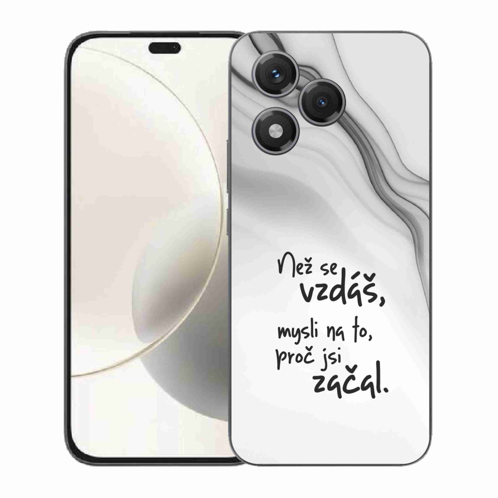 Gélový kryt mmCase na Honor 400 Lite - citát 2 biele pozadie