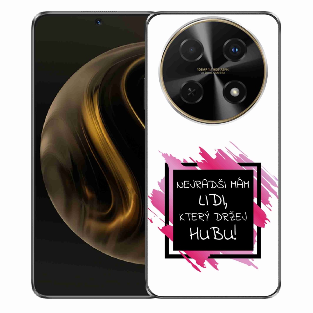 Gélový kryt mmCase na Huawei Nova 12i - vtipný text 7 čiernobiele pozadie