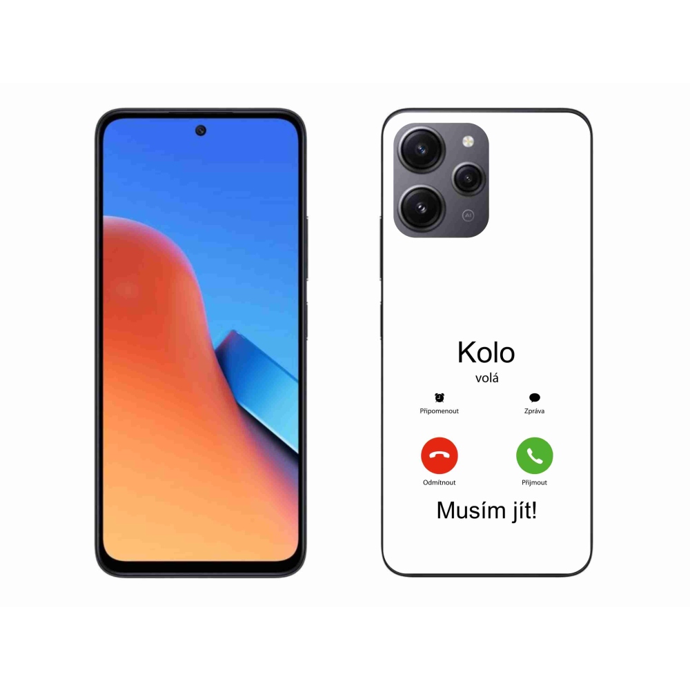 Gélový kryt mmCase na Xiaomi Redmi 12 - kolo volá biele pozadie