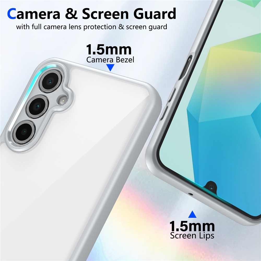 Back gélový obal s pevným chrbtom na Samsung Galaxy A17 5G - šedý