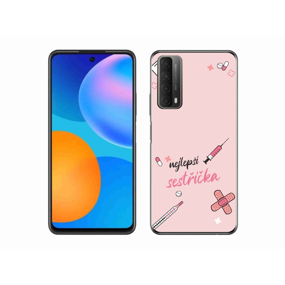 Gélový kryt mmCase na Huawei P Smart (2021) - najlepšia sestrička ružové pozadie