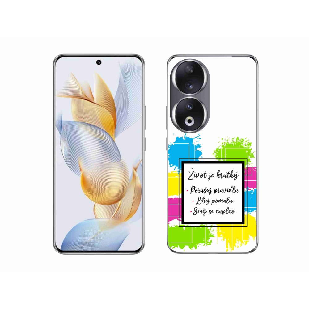Gélový kryt mmCase na Honor 90 - citát 5 biele pozadie
