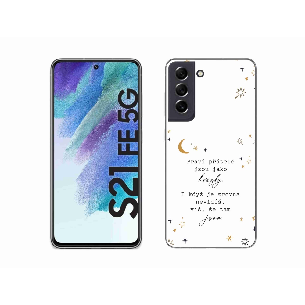 Gélový kryt mmCase na Samsung Galaxy S21 FE 5G - citát 6 biele pozadie