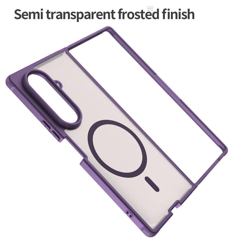 Case matný gélový obal s MagSafe na Samsung Galaxy Z Fold7 5G - fialový