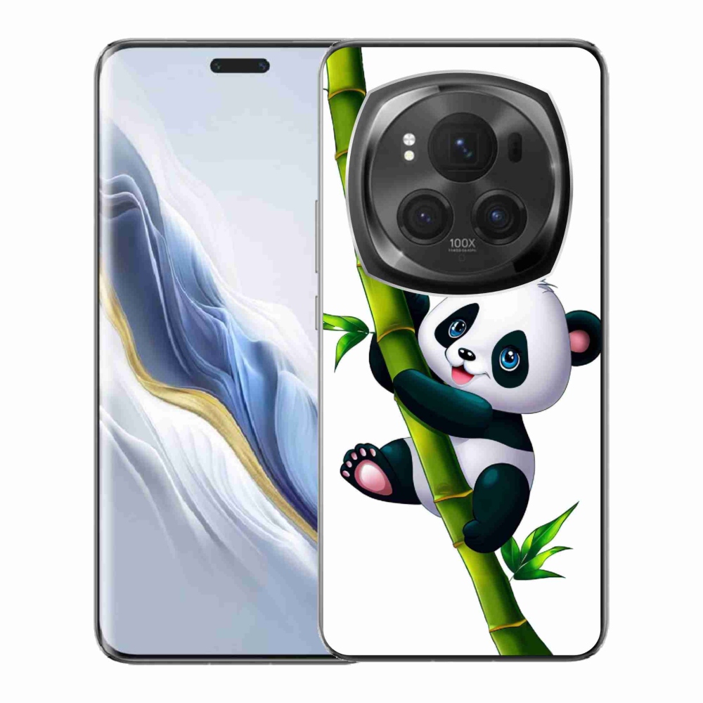 Gélový kryt mmCase na Honor Magic 6 Pro 5G - panda na bambuse