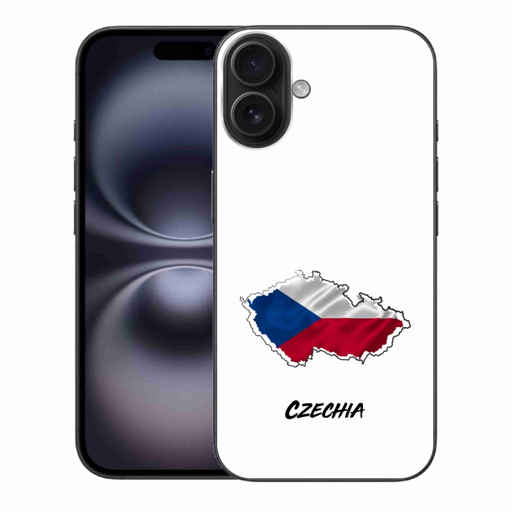 Gélový kryt mmCase na iPhone 16 Plus - Czechia biele pozadie