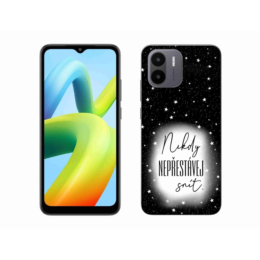 Gélový kryt mmCase na Xiaomi Redmi A1 - citát 1 bieločierne pozadie
