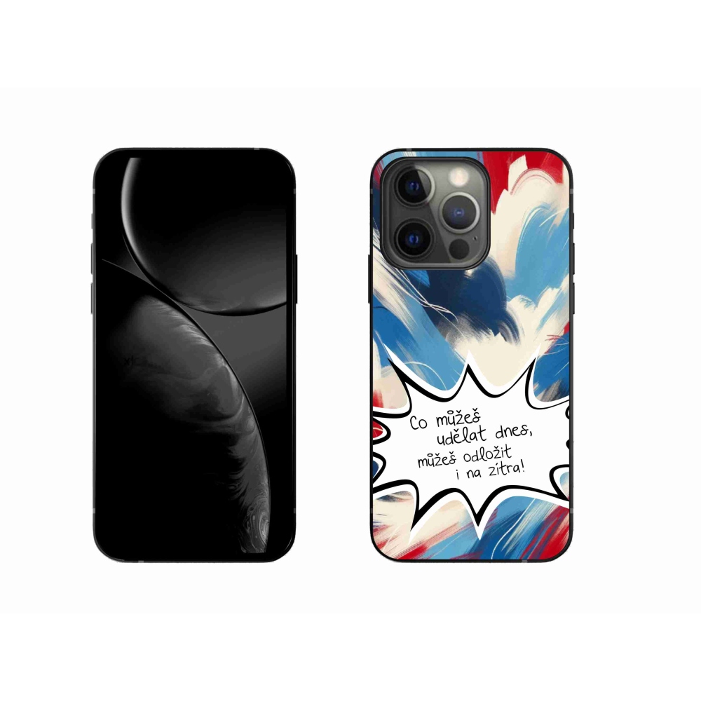 Gélový kryt mmCase na iPhone 13 Pro 6.1 - vtipný text 9 biele pozadie