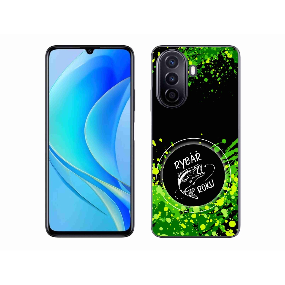 Gélový kryt mmCase na Huawei Nova Y70 - rybár roku čierne pozadie