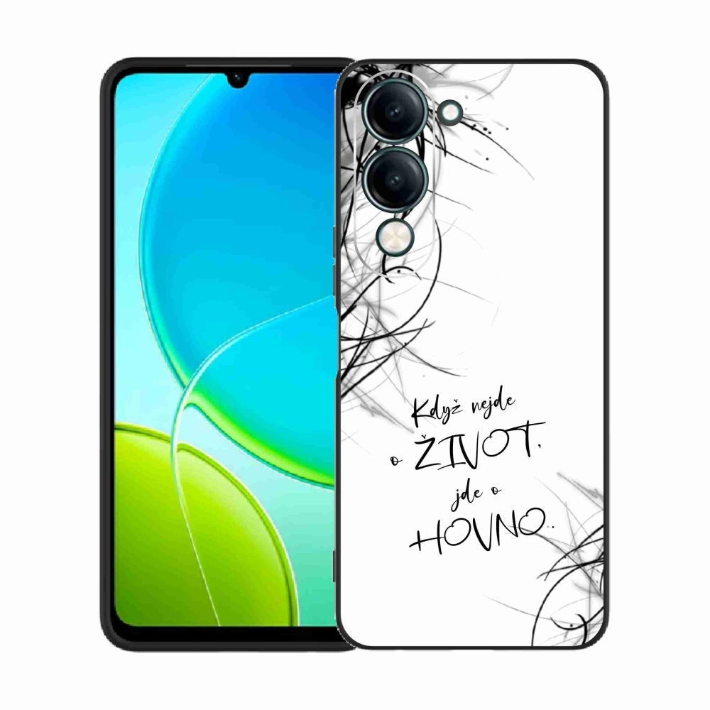 Gélový kryt mmCase na Vivo Y29s 5G - vtipný text 16 biele pozadie