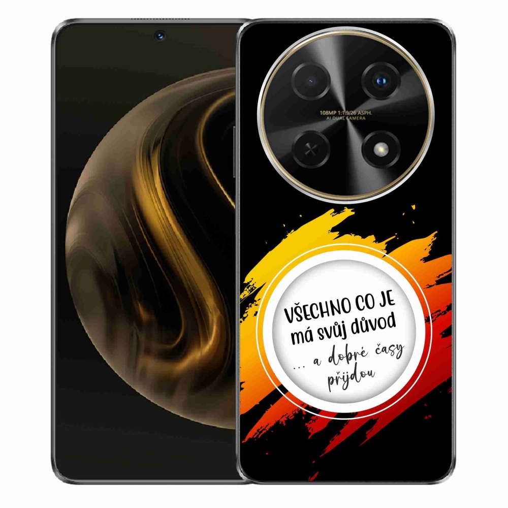 Gélový kryt mmCase na Huawei Nova 12i - citát 3 čierne pozadie