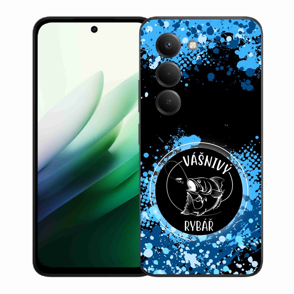 Gélový kryt mmCase na Xiaomi Redmi 15 5G - vášnivý rybár čierne pozadie