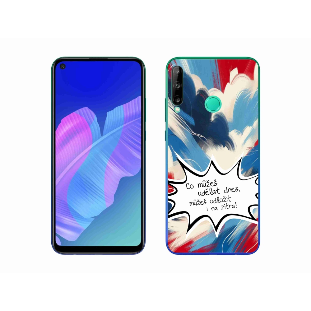 Gélový kryt mmCase na Huawei P40 Lite E - vtipný text 9 biele pozadie