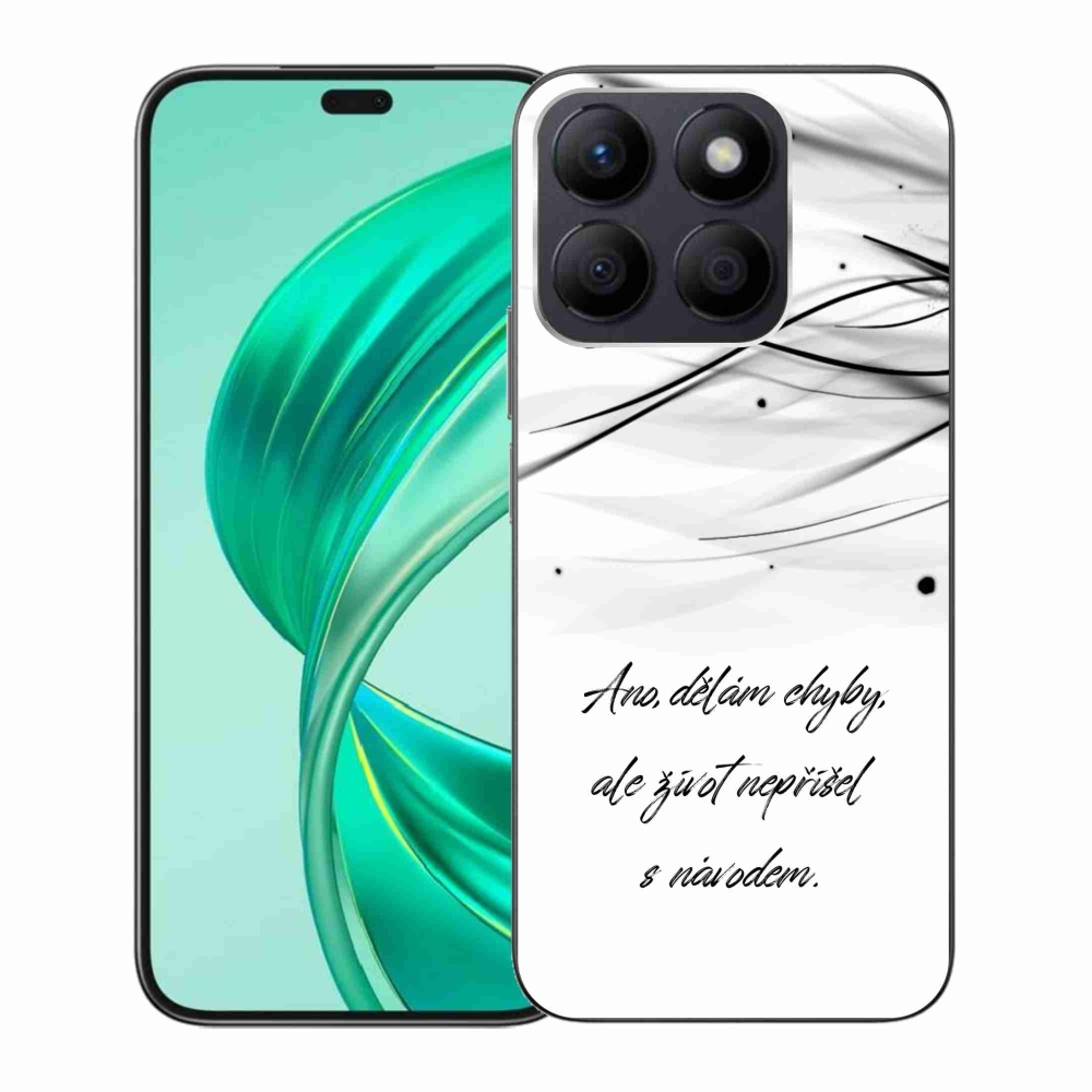 Gélový kryt mmCase na Honor X8b - citát biele pozadie