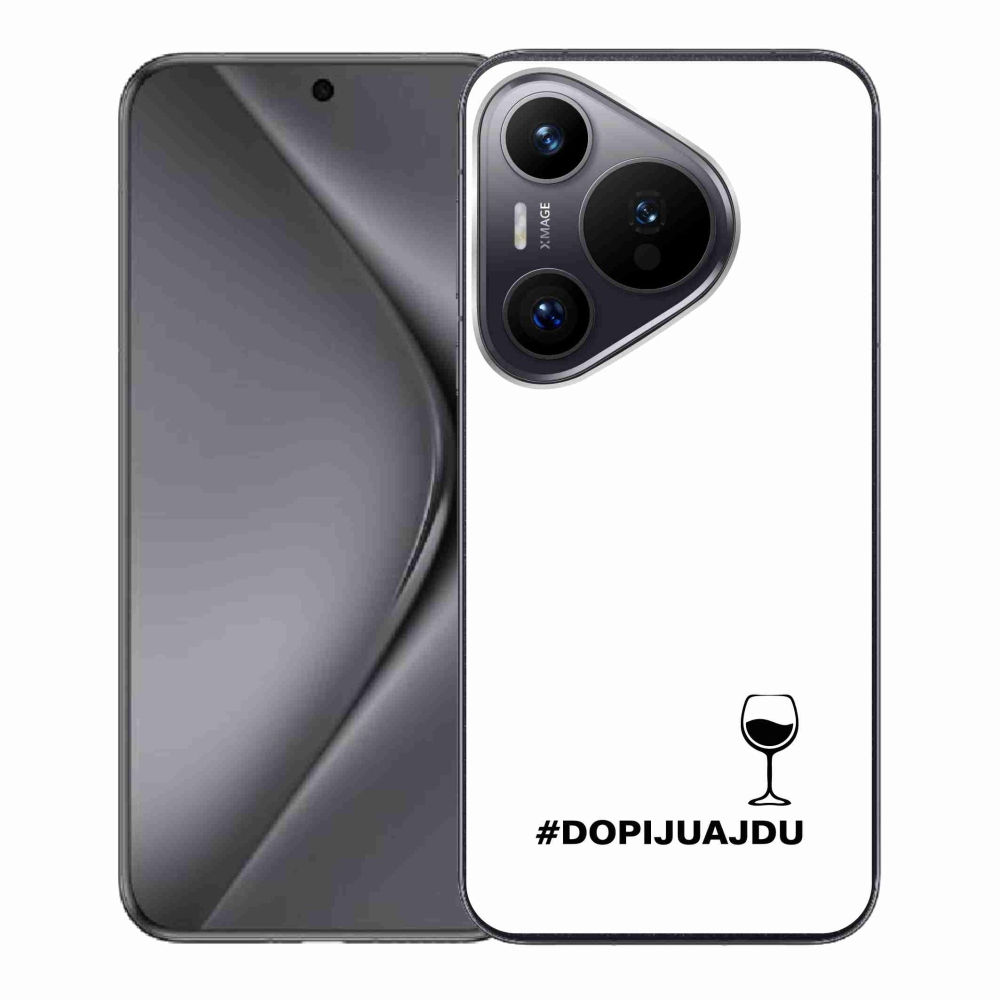 Gélový kryt mmCase na Huawei Pura 70 - vínny motív biele pozadie