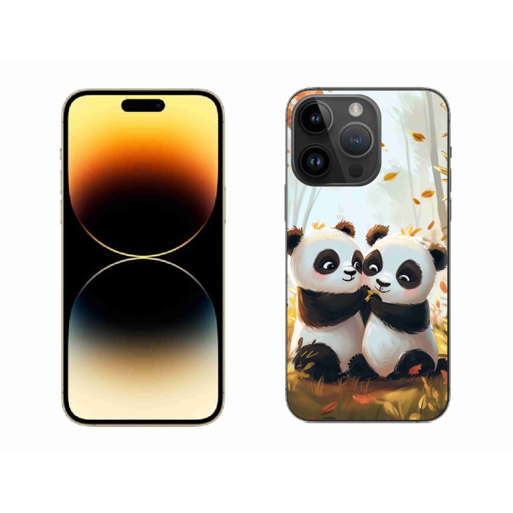 Gélový kryt mmCase na iPhone 14 Pro Max - pandy