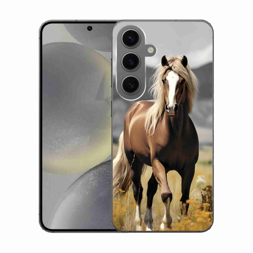 Gélový kryt mmCase na Samsung Galaxy S24 - hnedý kôň 1