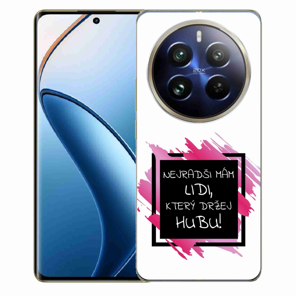 Gélový kryt mmCase na Realme 12 Pro 5G/12 Pro+ 5G - vtipný text 7 čiernobiele pozadie