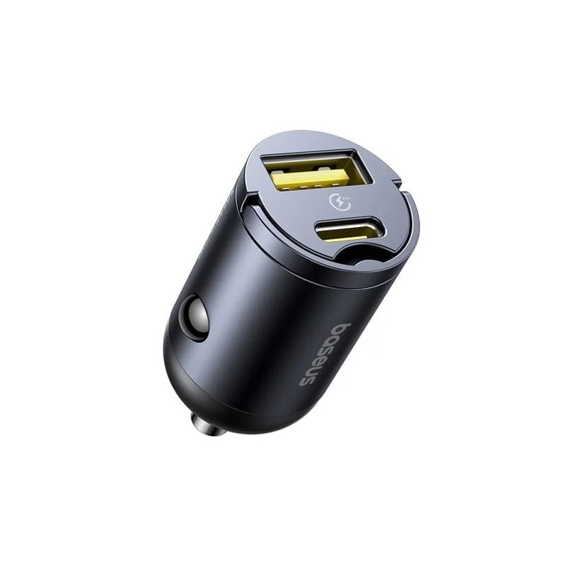 Baseus Tiny Star Mini – nabíjačka do auta USB-A/USB-C 30 W, Cosmic Black